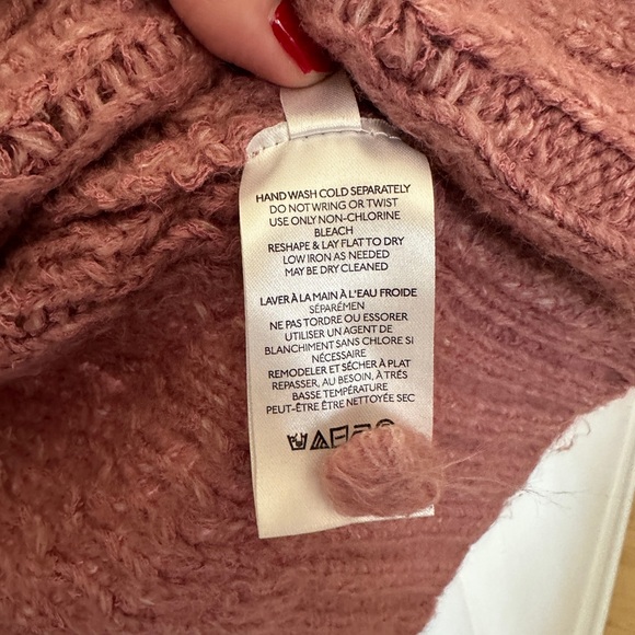 Anthropologie Cardigan Sweater Size Medium Mauve - Picture 5 of 5